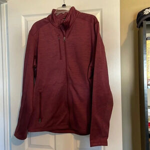 Port Authority men’s maroon full zip sweater size XL